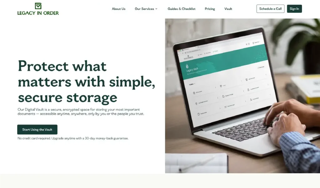 Legacy in Order product screenshot